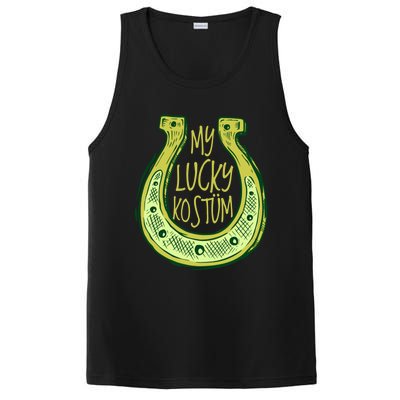 Funny Saint Patrick Day Costume Gift Horseshoe Lucky Design Gift PosiCharge Competitor Tank