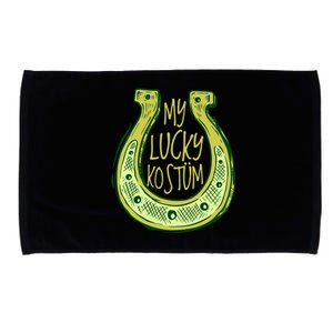 Funny Saint Patrick Day Costume Gift Horseshoe Lucky Design Gift Microfiber Hand Towel