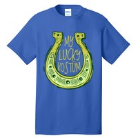 Funny Saint Patrick Day Costume Gift Horseshoe Lucky Design Gift Tall T-Shirt