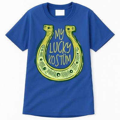 Funny Saint Patrick Day Costume Gift Horseshoe Lucky Design Gift Tall T-Shirt