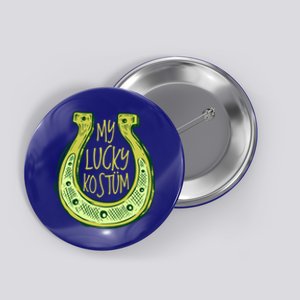 Funny Saint Patrick Day Costume Gift Horseshoe Lucky Design Gift Button