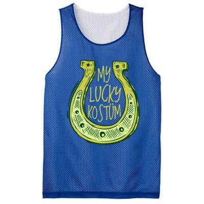 Funny Saint Patrick Day Costume Gift Horseshoe Lucky Design Gift Mesh Reversible Basketball Jersey Tank