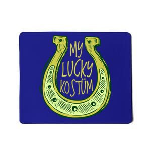 Funny Saint Patrick Day Costume Gift Horseshoe Lucky Design Gift Mousepad