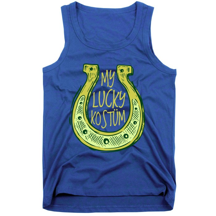 Funny Saint Patrick Day Costume Gift Horseshoe Lucky Design Gift Tank Top