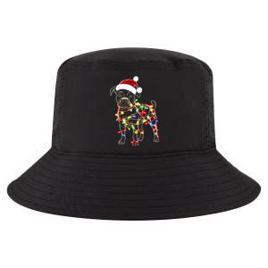 Funny Santa Pitbull Retriever Christmas Lights Dog Lover Cool Gift Cool Comfort Performance Bucket Hat