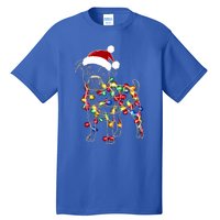 Funny Santa Pitbull Retriever Christmas Lights Dog Lover Cool Gift Tall T-Shirt