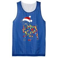 Funny Santa Pitbull Retriever Christmas Lights Dog Lover Cool Gift Mesh Reversible Basketball Jersey Tank