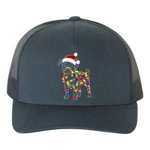 Funny Santa Pitbull Retriever Christmas Lights Dog Lover Cool Gift Yupoong Adult 5-Panel Trucker Hat