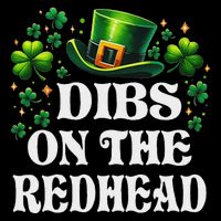 Funny St PatrickS Day Dibs On The Redhead Shamrock Drawstring Bag
