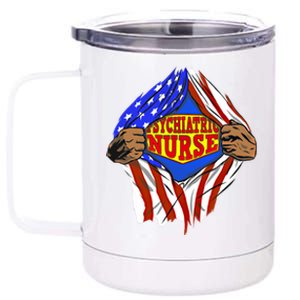 Funny Super Psychiatric Nurse Hero Job Gift 12 oz Stainless Steel Tumbler Cup