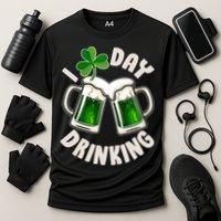 Funny St Patricks Day I Love Day Drinking Green Beer Cooling Performance Crew T-Shirt