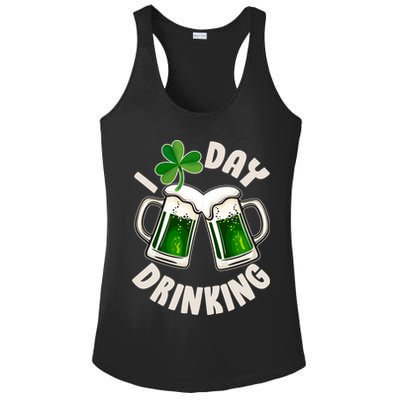 Funny St Patricks Day I Love Day Drinking Green Beer Ladies PosiCharge Competitor Racerback Tank