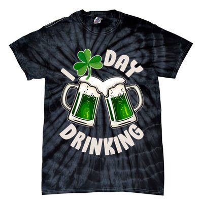 Funny St Patricks Day I Love Day Drinking Green Beer Tie-Dye T-Shirt