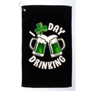 Funny St Patricks Day I Love Day Drinking Green Beer Platinum Collection Golf Towel