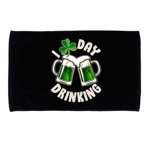 Funny St Patricks Day I Love Day Drinking Green Beer Microfiber Hand Towel