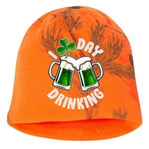 Funny St Patricks Day I Love Day Drinking Green Beer Kati - Camo Knit Beanie