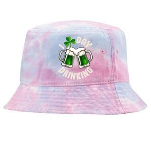 Funny St Patricks Day I Love Day Drinking Green Beer Tie-Dyed Bucket Hat