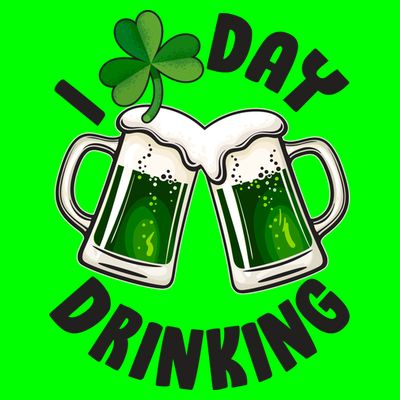 Funny St Patricks Day I Love Day Drinking Green Beer T-Shirt