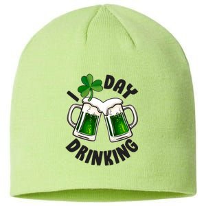 Funny St Patricks Day I Love Day Drinking Green Beer Sustainable Beanie