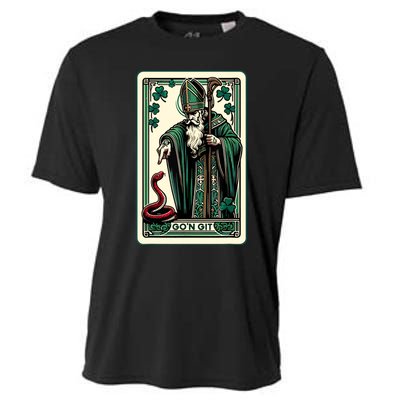 Funny St Patricks Day Tarot Card Gon Git St Patrick Vintage Cooling Performance Crew T-Shirt