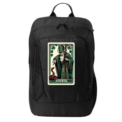 Funny St Patricks Day Tarot Card Gon Git St Patrick Vintage City Backpack