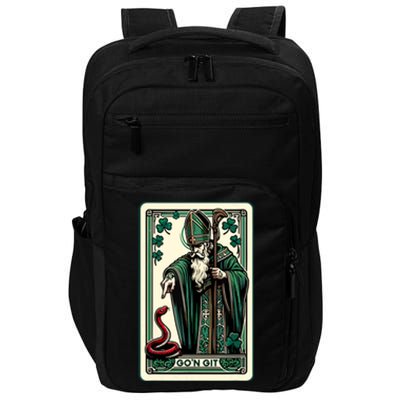 Funny St Patricks Day Tarot Card Gon Git St Patrick Vintage Impact Tech Backpack