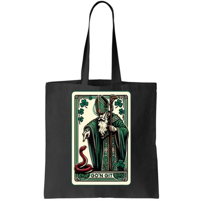 Funny St Patricks Day Tarot Card Gon Git St Patrick Vintage Tote Bag