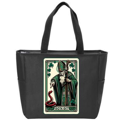 Funny St Patricks Day Tarot Card Gon Git St Patrick Vintage Zip Tote Bag