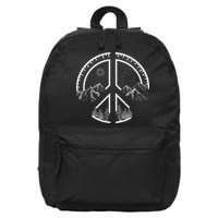 Four Seasons Peace Sign Outdoor Adventure Hippie Retro 60s 16 in Basic Backpack