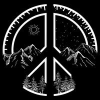 Four Seasons Peace Sign Outdoor Adventure Hippie Retro 60s 16 in Basic Backpack