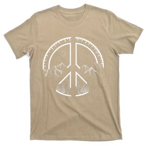 Four Seasons Peace Sign Outdoor Adventure Hippie Retro 60s T-Shirt