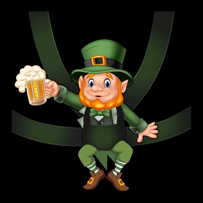 Funny St Patricks Day Leprechaun Beer In Baby Chest Carrier Cooling Performance Crew T-Shirt