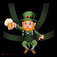 Funny St Patricks Day Leprechaun Beer In Baby Chest Carrier Sustainable Bucket Hat