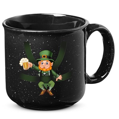 Funny St Patricks Day Leprechaun Beer In Baby Chest Carrier 15oz Campfire Ceramic Mug
