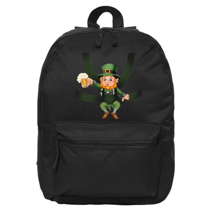 Funny St Patricks Day Leprechaun Beer In Baby Chest Carrier 16 in Basic Backpack