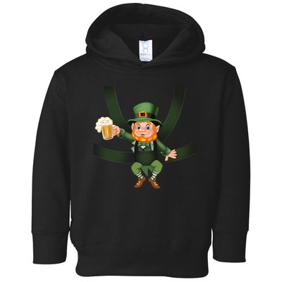 Funny St Patricks Day Leprechaun Beer In Baby Chest Carrier Toddler Hoodie