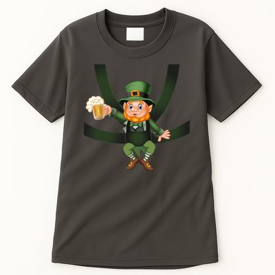 Funny St Patricks Day Leprechaun Beer In Baby Chest Carrier Tall T-Shirt