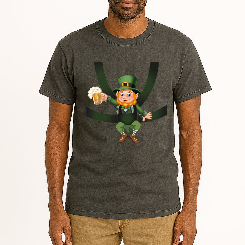 Funny St Patricks Day Leprechaun Beer In Baby Chest Carrier Tall T-Shirt