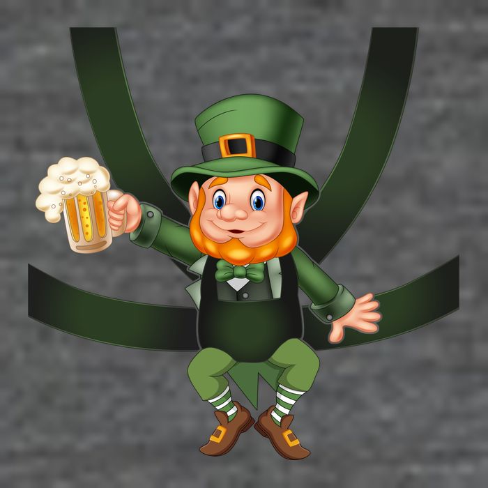 Funny St Patricks Day Leprechaun Beer In Baby Chest Carrier Button