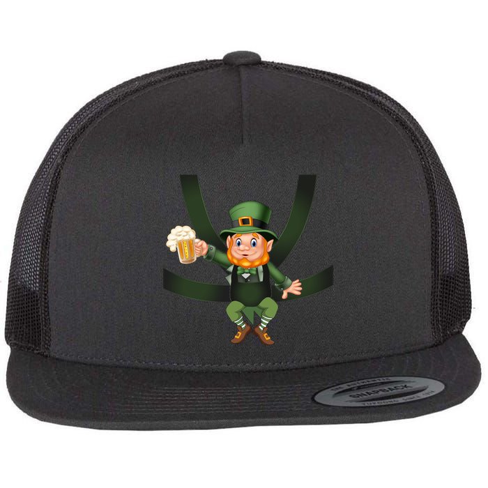 Funny St Patricks Day Leprechaun Beer In Baby Chest Carrier Flatbill Hat