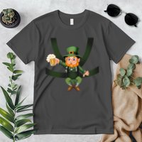 Funny St Patricks Day Leprechaun Beer In Baby Chest Carrier Premium T-Shirt