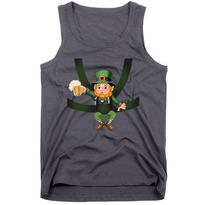 Funny St Patricks Day Leprechaun Beer In Baby Chest Carrier Tank Top