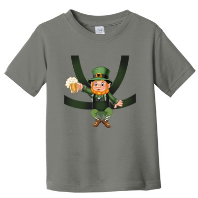 Funny St Patricks Day Leprechaun Beer In Baby Chest Carrier Toddler T-Shirt