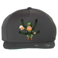 Funny St Patricks Day Leprechaun Beer In Baby Chest Carrier Wool Snapback Cap