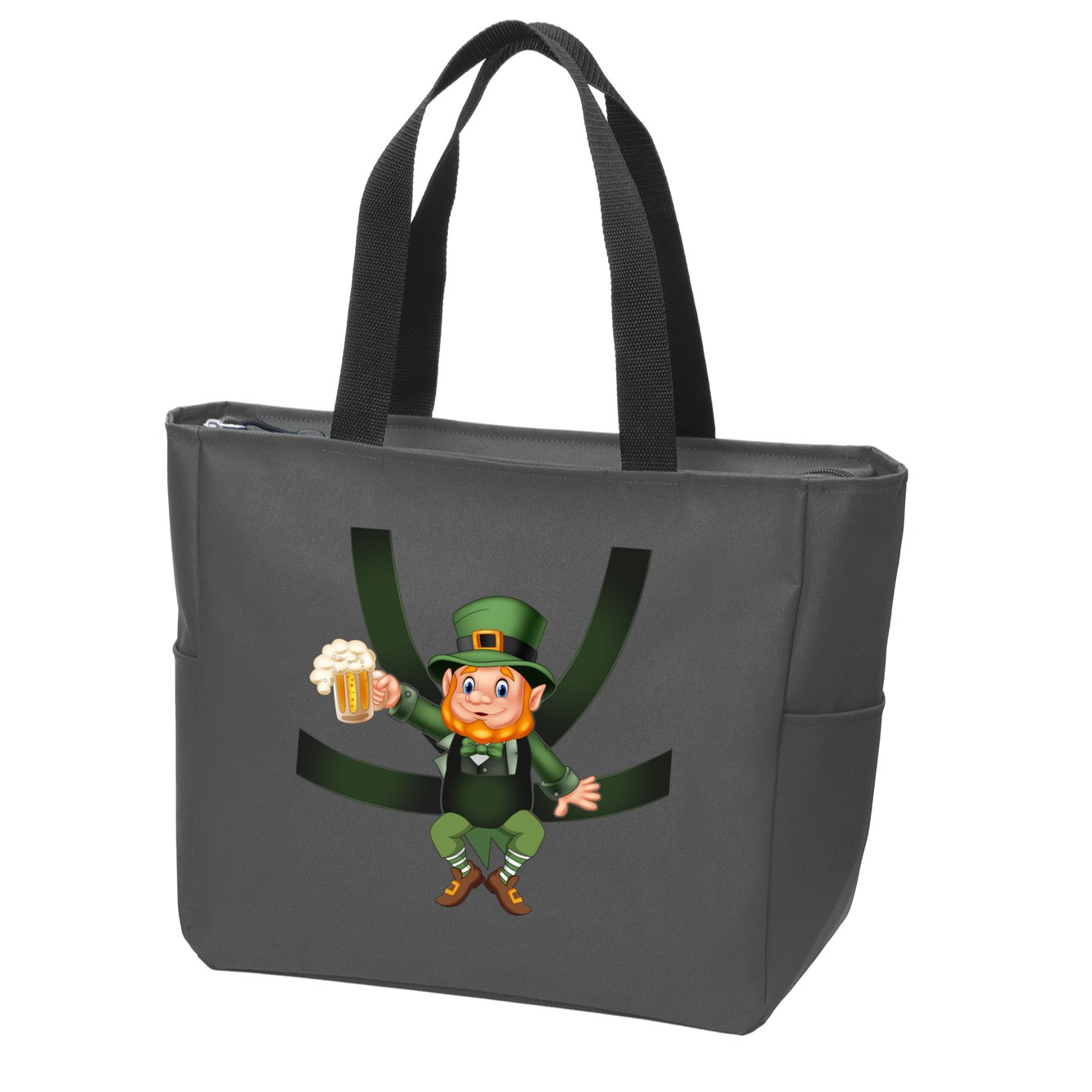 Funny St Patricks Day Leprechaun Beer In Baby Chest Carrier Zip Tote Bag