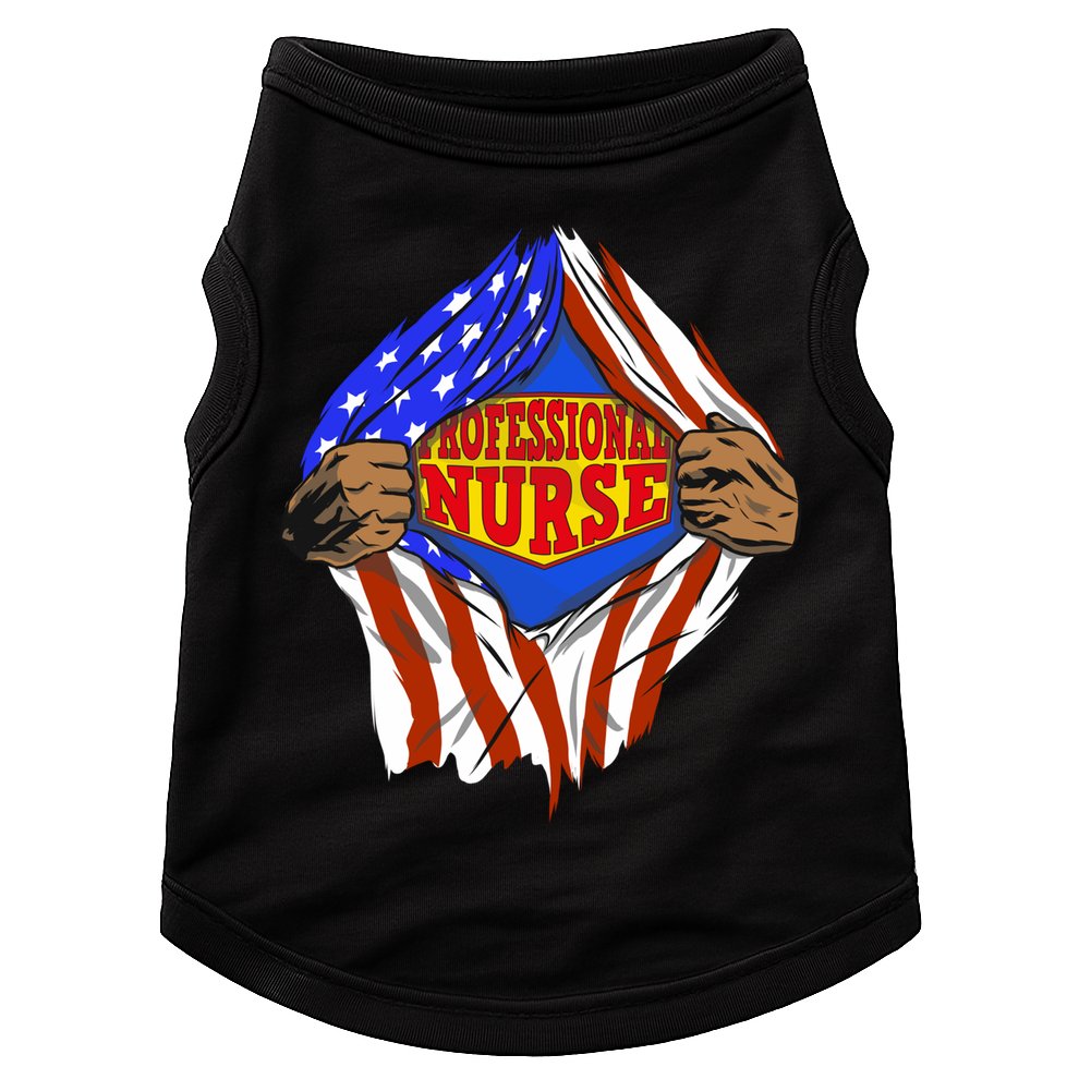 Funny Super Professional Nurse Hero Job Gift Doggie Tank