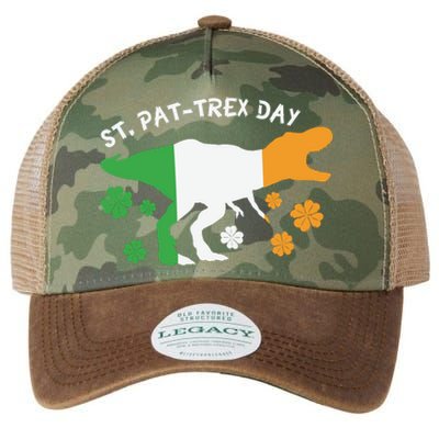 Funny St Pat Trex Day Legacy Tie Dye Trucker Hat