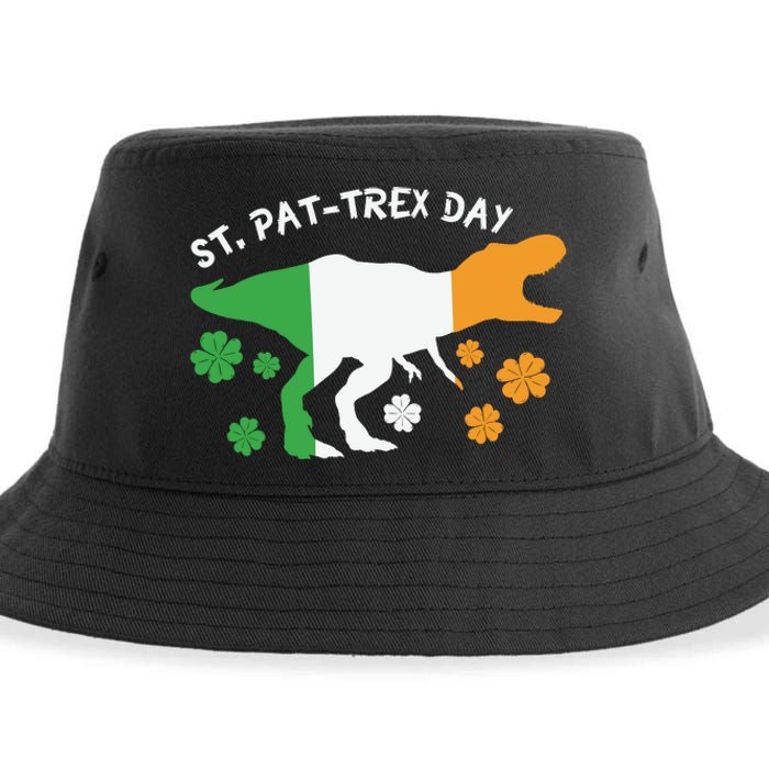 Funny St Pat Trex Day Sustainable Bucket Hat