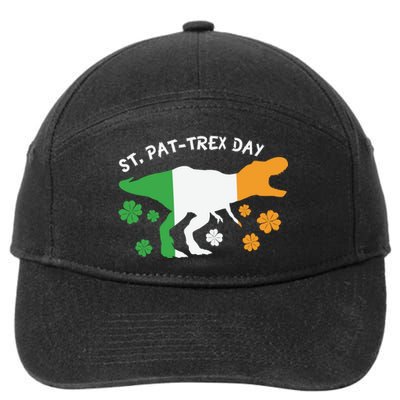 Funny St Pat Trex Day 7-Panel Snapback Hat