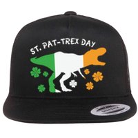 Funny St Pat Trex Day Flat Bill Trucker Hat